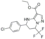 5-(4-CHLORO-PHENYL)-7-TRIFLUOROMETHYL-4,5,6,7-TETRAHYDRO-PYRAZOLO[1,5-A]PYRIMIDINE-3-CARBOXYLIC ACID ETHYL ESTER 结构式