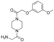 1-[4-(2-AMINO-ACETYL)-PIPERAZIN-1-YL]-2-(3-METHOXY-PHENOXY)-ETHANONE 结构式