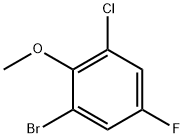 2-溴-6-氯-4-氟苯甲醚 结构式