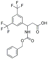 3-BENZYLOXYCARBONYLAMINO-3-(3,5-BIS-TRIFLUOROMETHYL-PHENYL)-PROPIONIC ACID 结构式