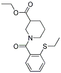 ETHYL 1-[2-(ETHYLTHIO)BENZOYL]PIPERIDINE-3-CARBOXYLATE 结构式