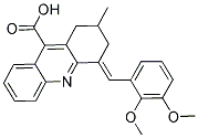 4-(2,3-DIMETHOXY-BENZYLIDENE)-2-METHYL-1,2,3,4-TETRAHYDRO-ACRIDINE-9-CARBOXYLIC ACID 结构式