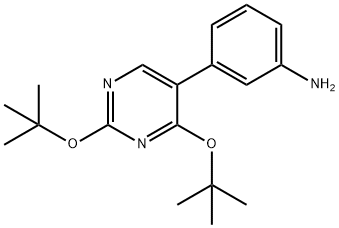 3-(2,4-Ditert-butoxy-5-pyrimidinyl)phenylamine 结构式