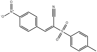 2-((4-METHYLPHENYL)SULFONYL)-3-(4-NITROPHENYL)PROP-2-ENENITRILE 结构式