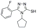 4-CYCLOPENTYL-5-(2-FLUORO-PHENYL)-4H-[1,2,4]TRIAZOLE-3-THIOL 结构式