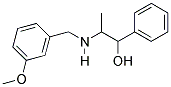 2-((3-METHOXYBENZYL)AMINO)-1-PHENYLPROPAN-1-OL 结构式