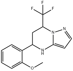 5-(2-甲氧基苯基)-7-(三氟甲基)-4,5,6,7-四氢吡唑并[1,5-A]嘧啶 结构式