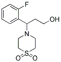 4-[1-(2-FLUOROPHENYL)-3-HYDROXYPROPYL]-1LAMBDA6,4-THIAZINANE-1,1-DIONE 结构式