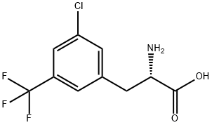 2-氨基-3-(3-氯-5-(三氟甲基)苯基)丙酸 结构式