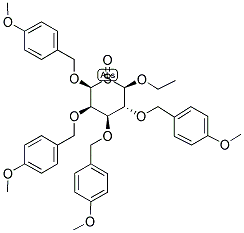 ETHYL TETRA-O-(4-METHOXYBENZYL)-BETA-D-THIOGALACTOPYRANOSIDE S-OXIDE 结构式