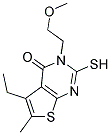 5-ETHYL-2-MERCAPTO-3-(2-METHOXYETHYL)-6-METHYLTHIENO[2,3-D]PYRIMIDIN-4(3H)-ONE 结构式