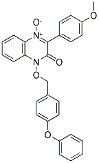 2-(4-METHOXYPHENYL)-3-OXO-4-(4-PHENOXYBENZYLOXY)-3,4-DIHYDROQUINOXALINE 1-OXIDE 结构式