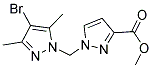 1-(4-BROMO-3,5-DIMETHYL-PYRAZOL-1-YLMETHYL)-1 H-PYRAZOLE-3-CARBOXYLIC ACID METHYL ESTER 结构式