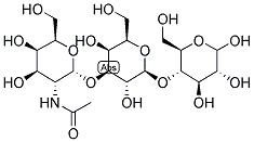 4-O- [3-O-(2-乙酰氨基-2-脱氧-3-A-D-半乳糖基)-B-D吡喃半乳糖基] -D-吡喃葡萄糖 结构式