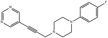 5-(3-[4-(4-FLUOROPHENYL)PIPERAZINO]-1-PROPYNYL)PYRIMIDINE 结构式