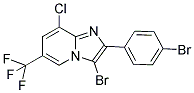 3-Bromo-2-(4-bromophenyl)-8-chloro-6-(trifluoromethyl)imidazo[1,2-a]pyridine 结构式