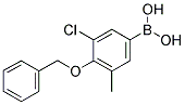 4-苄氧基-3-氯-5-甲基苯硼酸 结构式