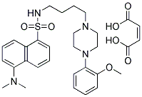 5-(二甲基氨基)-N-[4-[4-(2-甲氧基苯基)-1-哌嗪基]丁基]-1-萘磺酰胺马来酸盐 结构式