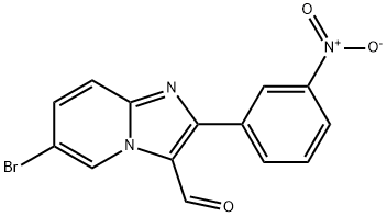 6-BROMO-2-(3-NITRO-PHENYL)-IMIDAZO[1,2-A]PYRIDINE-3-CARBALDEHYDE 结构式