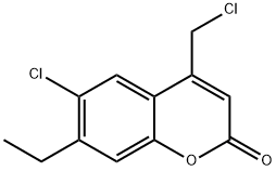 6-氯-4-(氯甲基)-7-乙基-2H-色烯-2-酮 结构式