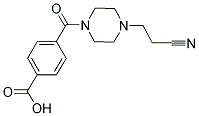 4-([4-(2-CYANOETHYL)PIPERAZIN-1-YL]CARBONYL)BENZOIC ACID 结构式