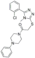 2-(5-(2-CHLOROPHENYL)-4-METHYL-4H-1,2,4-TRIAZOL-3-YLTHIO)-1-(4-PHENYLPIPERAZIN-1-YL)ETHANONE 结构式