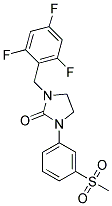 1-[3-(METHYLSULFONYL)PHENYL]-3-(2,4,6-TRIFLUOROBENZYL)IMIDAZOLIDIN-2-ONE 结构式