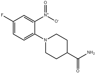 1-(4-氟-2-硝基苯基)哌啶-4-甲酰胺 结构式