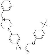 N-(4-(4-BENZYLPIPERAZIN-1-YL)PHENYL)-2-(4-TERT-BUTYLPHENOXY)ACETAMIDE 结构式