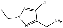 (4-氯-1-乙基-1H-吡唑-3-基)甲胺 结构式