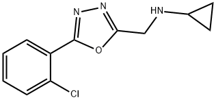 N-((5-(2-氯苯基)-1,3,4-恶二唑-2-基)甲基)环丙胺 结构式