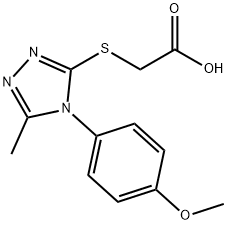 2-{[4-(4-甲氧基苯基)-5-甲基-4H-1,2,4-三唑-3-基]硫烷基}乙酸 结构式