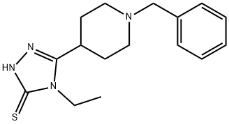5-(1-BENZYL-4-PIPERIDINYL)-4-ETHYL-4H-1,2,4-TRIAZOL-3-YLHYDROSULFIDE 结构式