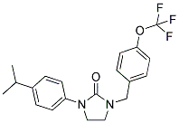 1-(4-ISOPROPYLPHENYL)-3-[4-(TRIFLUOROMETHOXY)BENZYL]IMIDAZOLIDIN-2-ONE 结构式