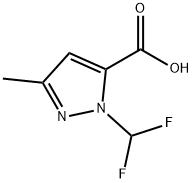 2-(二氟甲基)-5-甲基-3-吡唑羧酸 结构式