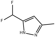 3-(二氟甲基)-5-甲基-1H-吡唑 结构式
