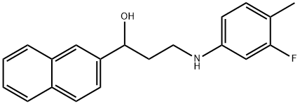 3-(3-FLUORO-4-METHYLANILINO)-1-(2-NAPHTHYL)-1-PROPANOL 结构式