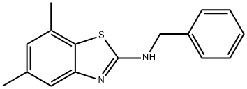 N-苄基-5,7-二甲基-1,3-苯并噻唑-2-胺 结构式