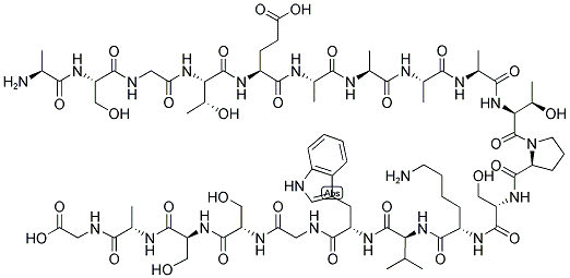 ASGTEAAAATPSKVWGSSAG 结构式