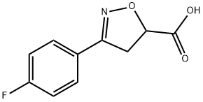 3-(4-氟-苯基)-4,5-二氢-异恶唑-5-羧酸 结构式
