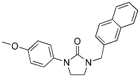 1-(4-METHOXYPHENYL)-3-(2-NAPHTHYLMETHYL)IMIDAZOLIDIN-2-ONE 结构式
