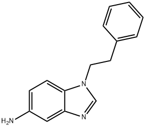 1-PHENETHYL-1H-BENZOIMIDAZOL-5-YLAMINE 结构式