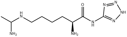 L-N6-(1-IMINOETHYL) LYSINE 5-TETRAZOLE AMIDE, DIHYDROCHLORIDE 结构式