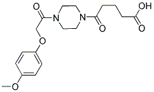 5-(4-[(4-METHOXYPHENOXY)ACETYL]PIPERAZIN-1-YL)-5-OXOPENTANOIC ACID 结构式