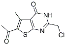 6-ACETYL-2-(CHLOROMETHYL)-5-METHYLTHIENO[2,3-D]PYRIMIDIN-4(3H)-ONE 结构式
