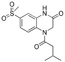 4-(3-METHYLBUTANOYL)-7-(METHYLSULFONYL)-3,4-DIHYDROQUINOXALIN-2(1H)-ONE 结构式