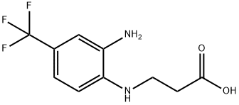 3-[2-Amino-4-(trifluoromethyl)anilino]propanoic acid 结构式