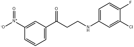 3-(3-Chloro-4-fluoroanilino)-1-(3-nitrophenyl)-1-propanone 结构式