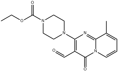 4-(3-FORMYL-9-METHYL-4-OXO-4H-PYRIDO[1,2-A]PYRIMIDIN-2-YL)-PIPERAZINE-1-CARBOXYLIC ACID ETHYL ESTER 结构式