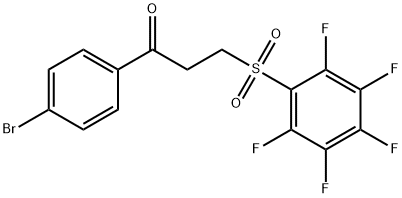 1-(4-BROMOPHENYL)-3-[(2,3,4,5,6-PENTAFLUOROPHENYL)SULFONYL]-1-PROPANONE 结构式